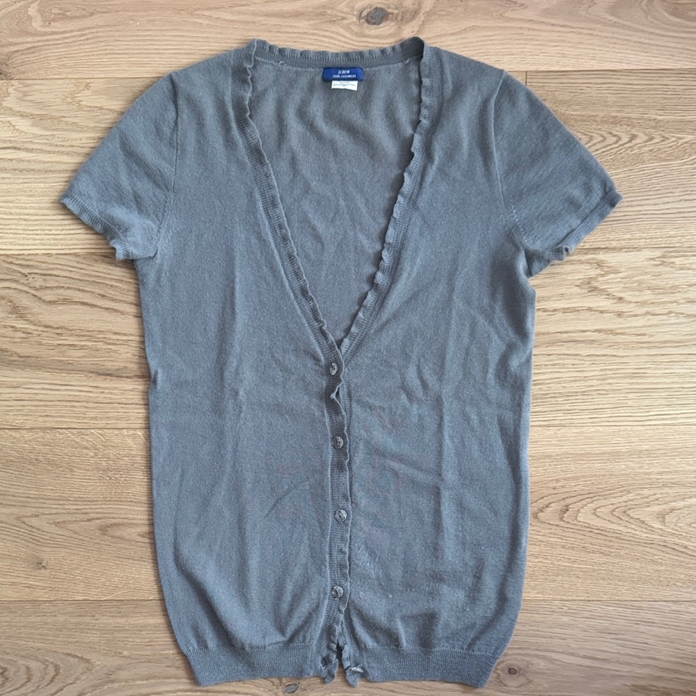 J.Crew cashmere short sleeved cardigan size S